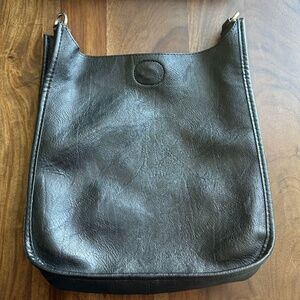 Ahdorned classic vegan leather messenger bag
